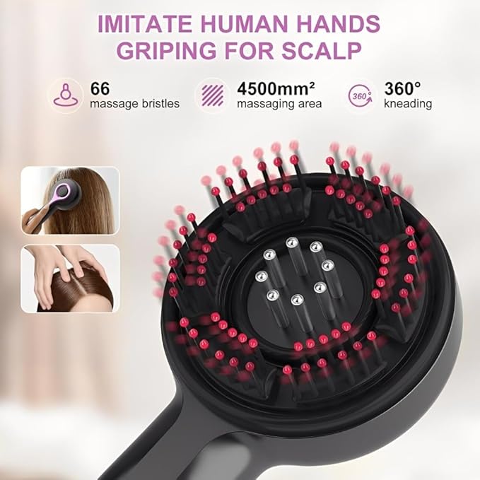 Electric Hair Massager Comb Multi-Function Scalp Massager Brush for Hairs Care 3 in 1 Scalp Massager for Hair Care Hair Growth CombIPX7 WaterproofPortable for Home &amp Travel