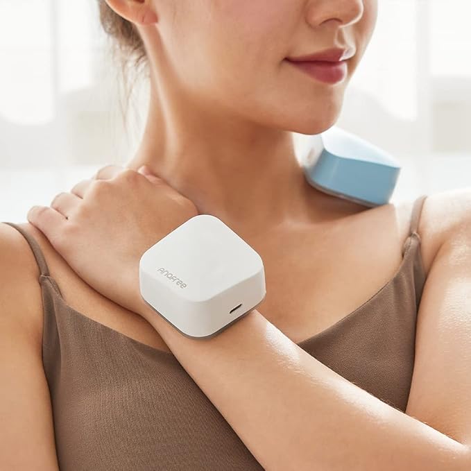 Anafree Wireless Body Massager with LED Light | Made in Korea (White)