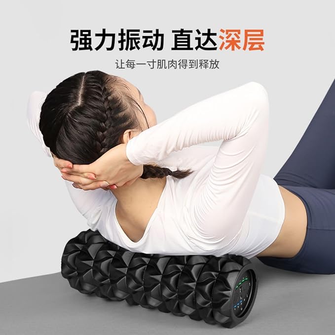 电动 Foam Roller SetMassage Roller Stick泡沫轴专业 Yoga Fitness Workouts Massage 瑜伽器材滚轮瘦小腿狼牙棒按摩滚轴健身柱 HomeOffice Body Electric Massagers