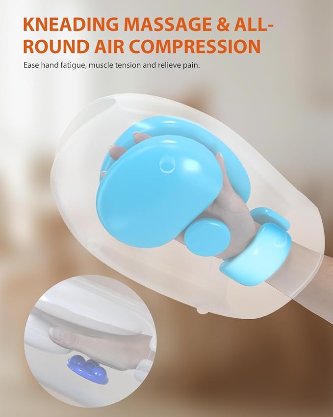 Hand Massager for Arthritis and Carpal Tunnel Relief Cordless Hand Massager with Heat &amp Targeted Palm Kneading Rollers Massage Christmas Gifts for Women Men Mom Dad