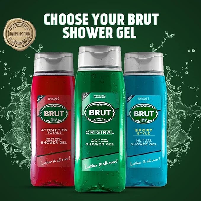 Brut Original Shower gel for Hair &amp Body | Body Wash for Men| Authentic Fragrance 500ml