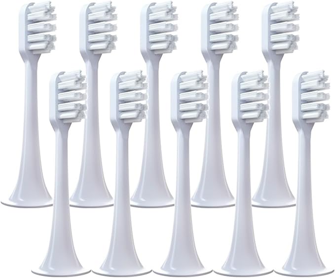 Compatible for Xiaomi Mijia T300 T500 T700 Ultrasonic for Electric Toothbrush Nozzles Replacement Tooth Brush Head(White-Soft)