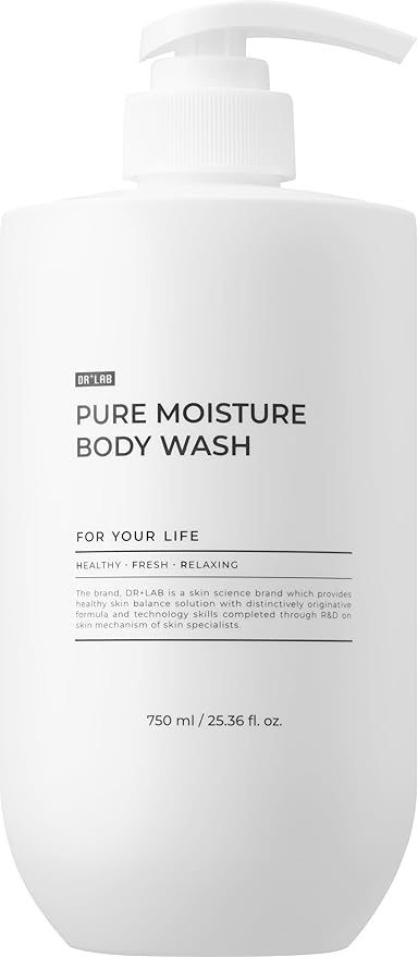 Pure Moisture Body Wash 25.4 fl oz /750ml Milky Texture Moisturizing Nourishing Scented Body Cleanser for Dry Itchy Sensitive Skin Korean Skincare