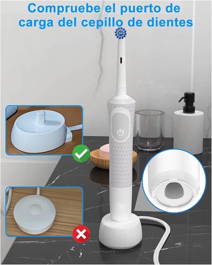 Charger Base Fit Compatible for Oral B Electric Toothbrush IO Series 3 4 5 6 1000/3000/5000/7000 Waterproof Inductive Charging Base