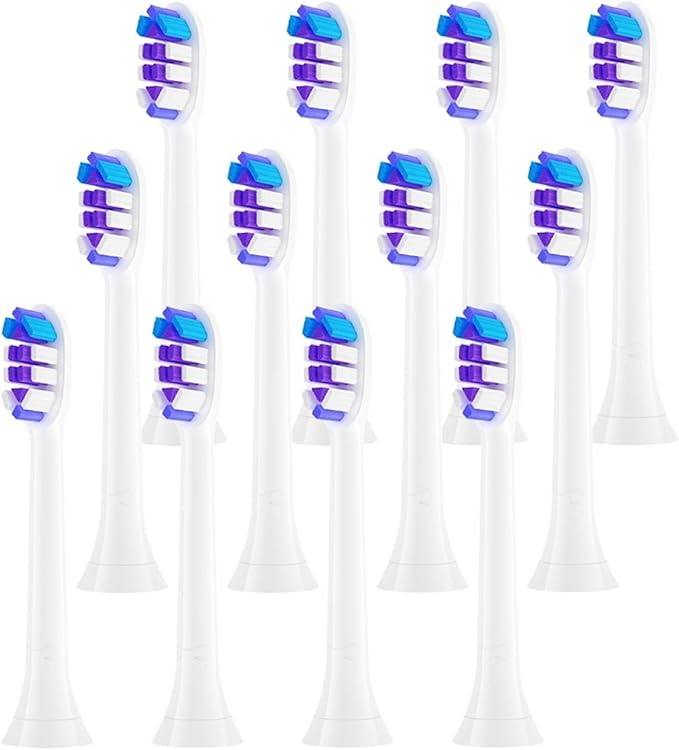 12Pcs Replacement Toothbrush HeadsCompatible with Brush Head 4100 6500 6100 7500 5300