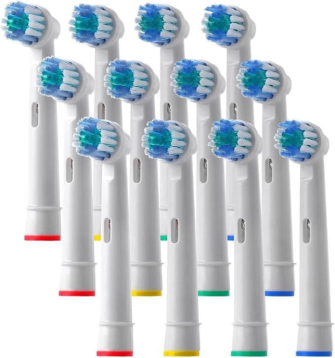 Electric Toothbrush Replacement Brush Heads Compatible For Oral Basic Cleaning -B Toothbrush Nozzle BristlesD100 D25 D30 D32 4739 3709 3744(17A-BK-8Pcs)