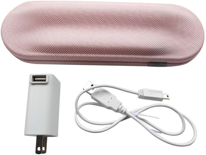 HX9210 Travel Charger Case w/AC Charger+USB Cable Replacement for Philips Sonicare DiamondClean Sonic Toothbrush HX9382HX9372HX9362HX9360(Pink)