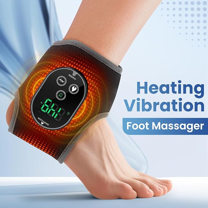 Foot Massager for Pain Relief Ankle Massager with Heat Ankle Heating Pad Heated Wrap Brace for Pain Foot Renew Foot Warmer Gift