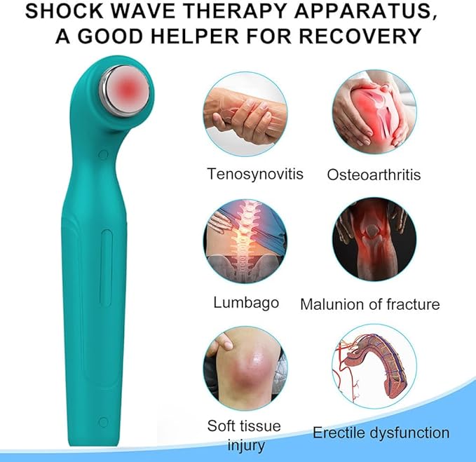 Portable Silent Shockwave Therapy Machine Effective Electromagnetic Extracorporeal E-D Shock Wave Therapy Machine Pain Relief Body Massager Muscle Relax Massage Gun