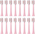 16pcs Replacement Toothbrush Heads Compatible for T3/T5/T10/T10S/T20/E7/V5(16pcs Pink)