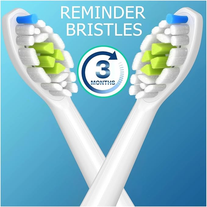 R4/8/12/16pcs Replacement Toothbrush Heads Compatible for with Philips Electric Brush Head 4100 6500 6100 7500 5300 1100(8White 8Black)