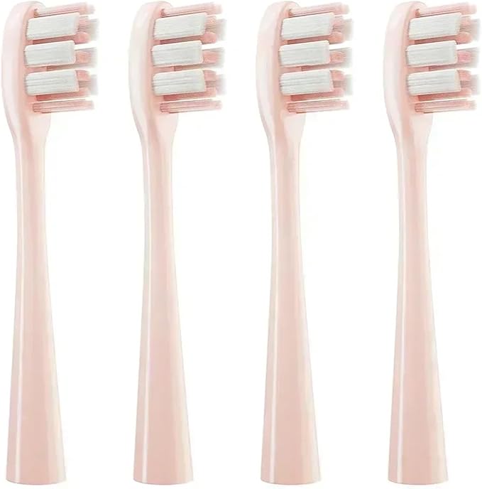 ReplacementCompatible for Usmile Y1/U1/U2 Toothbrush Heads Pink Smart Electric Tooth Clean Brush Nozzles 4/10Pcs/Set(4PinkWhiteF)
