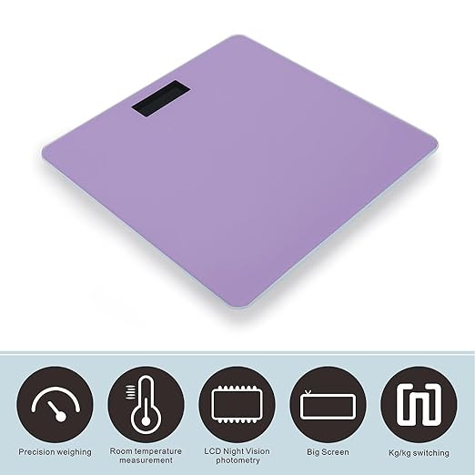 Automatic Switch Digital Bathroom Weighing Scale Smart Scale for Body Weight Purple