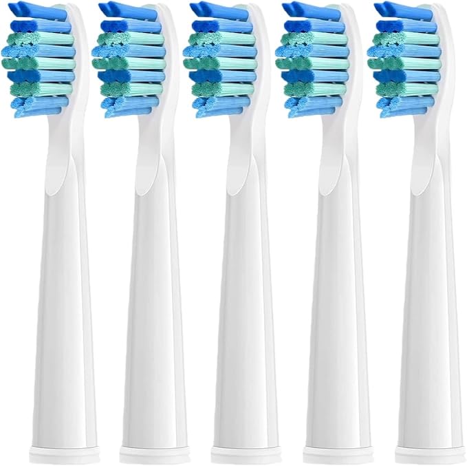 5/10/20Pcs Electric Toothbrush Replacement Heads Compatible for SEAGO SG910/507/958/515/949/575/551(White-5pcs)