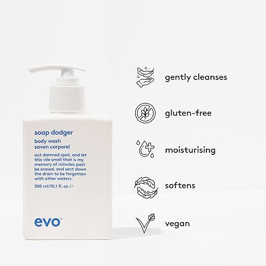 EVO Soap Dodger Paraben-Free Body Wash for All Skin Types Men &amp Women - Cleanses Moisturizes &amp Soothes - 10.1 fl oz