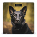 Black German Shepherd Dog Scale for Body Weight Safe Rounded Corners Tempered Glass Digital Bathroom Scale LED Display 400lb Capacity Weight Scales with High Precision Sensors
