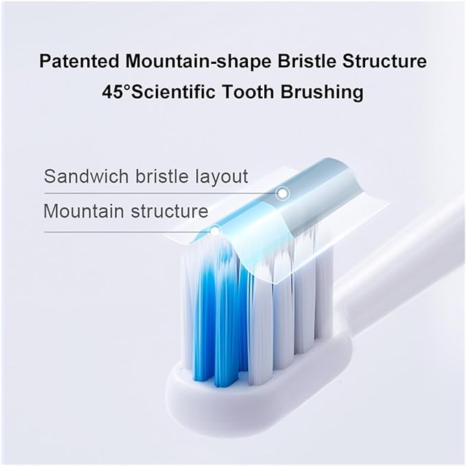 4pcs Brush Heads Compatible for Toothbrush Cleaning Version Bristle Nozzles(Sensitive 4 pcs)