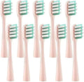 Replacement Compatible for Usmile Y1/U1/U2 Toothbrush Heads Smart Electric Tooth Clean Brush Nozzles 4/10Pcs/Set(10PinkGreenF)