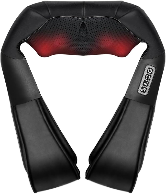 Shiatsu Back and Neck Massager with Heat Back Massager for Pain Relief deep Tissue Electric 3D Kneading Massage Pillow for Shoulder Leg Body Muscle Best Gifts for Women Men