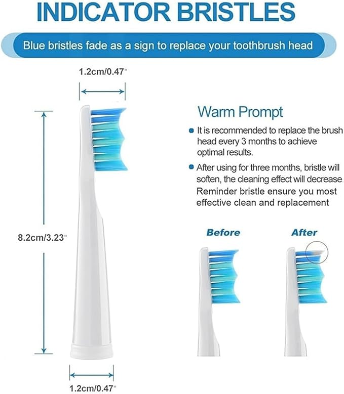 Compatible for Fairywill 4/8/12/16PCS Electric Toothbrushes Replacement Heads Toothbrush Sets for FW-507 FW-508(FW01(1pack-4pcs))