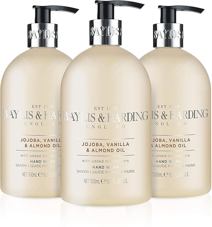 Baylis &amp Harding Jojoba Silk &amp Almond Oil 16.9 Ounces Hand Wash Pack Of 3