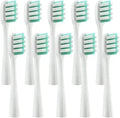 Replacement Compatible for Y1/U1/U2 Toothbrush Heads Electric Tooth Clean Brush Nozzles 10pcs(10WhiteGreenF)