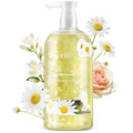 Kustie Chamomile Body Wash with Real Flower Petal – Hydrating Shower Gel with Calendula &amp Amino Acids Gentle Moisturizing Cleanser for Sensitive Skin Vegan &amp Sulfate-Free 24.3 fl oz