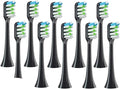 5/10PCS Replacement Brush Heads Compatible for X3S X3U X5 Toothbrush(10 Black)