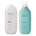 Bundle of Method Simply Nourish Body Wash 18 oz (Pack of 1) + Method Coco Twist Body Lotion 14 oz (Pack of 1)