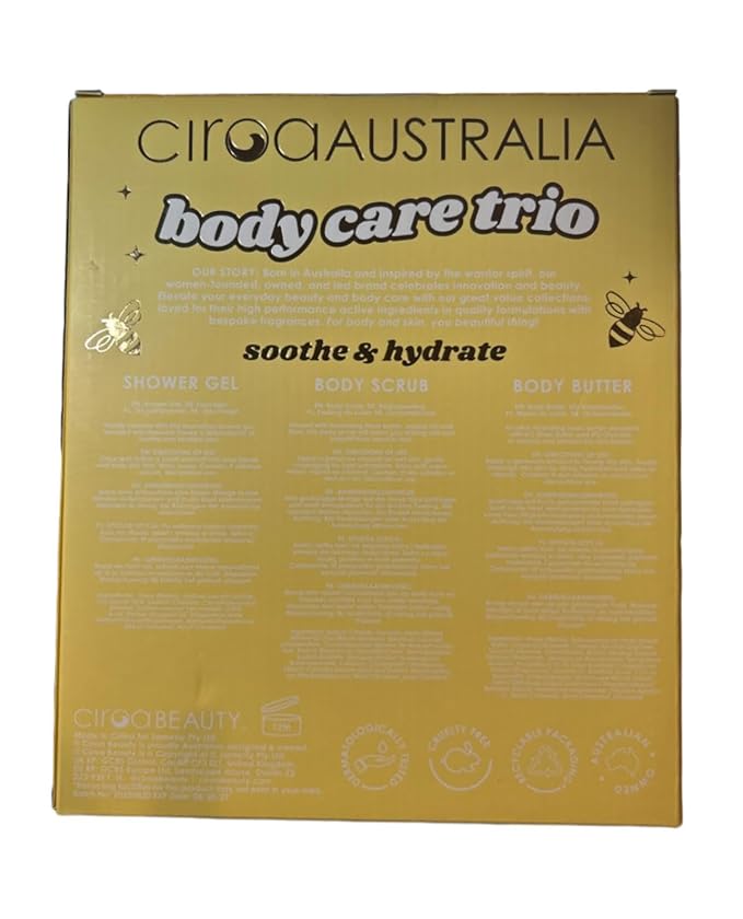MANUKA HONEY &amp MACADAMIA BODY CARE TRIO 1 SHOWER GEL16.9FL.OZ1 BODY BUTTER 12.3 OZ.1 BODY SCRUB 9.3 OZ (1 SET OF 3 ITEMS)