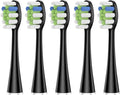 5 Pcs/10 Pcs Replacement Brush Heads Compatible for AquaSonic Black Series Vibe Pro Duo Electric Toothbrush(5 pcs BK)