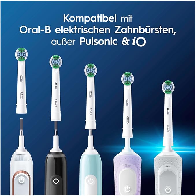 Oral-B Pro Precision Clean Replacement Toothbrush Heads for Electric Toothbrush Pack of 8 Teeth Cleaning with Innovative X-shaped Bristles Original Oral-B Toothbrush Attachment Designed in Germany