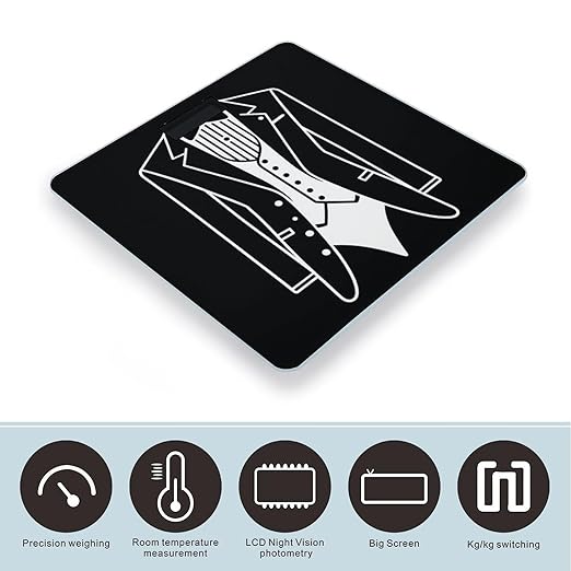 Men's Smart Scale for Body Weight Digital Bathroom Weighing Scale Automatic Switch Energy Saving Scale Funny Tuxedo