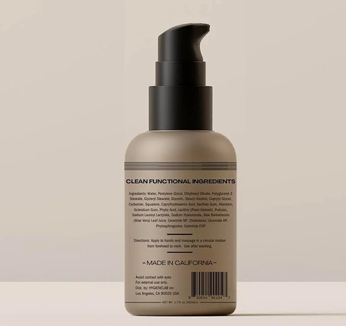 HygieneLab Face Duo – EWG Verified Face Wash (5 fl oz) &amp Moisturizer (1.7 fl oz) Removes Dirt Hydrating Set with Aloe Niacinamide Vitamin C &amp Squalane