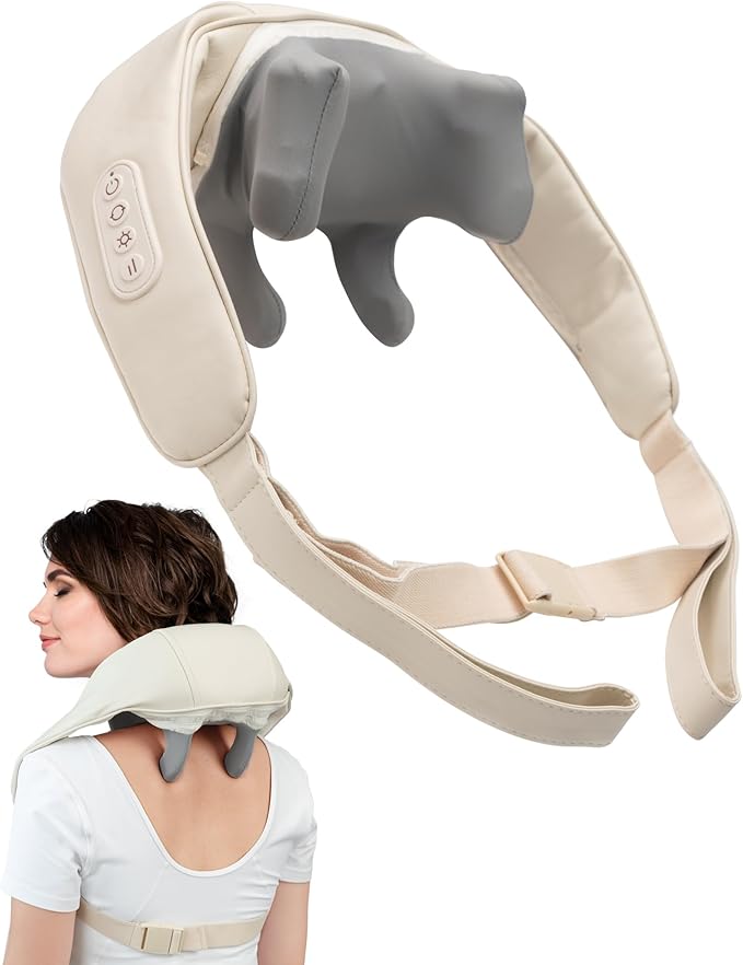 Shiatsu Neck and Back Massager with Adjustable Heat Electric Kneading Back Massager Pillow for Shoulder Waist Thighs and Deep Tissue Muscle Pain Relief Ultimate Relaxation Perfect for Home Office