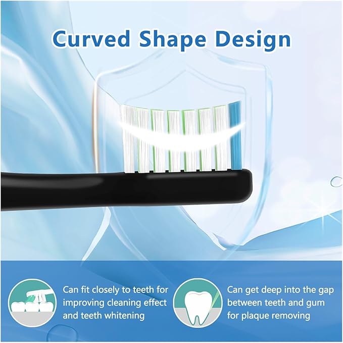 Sonic Replacement Toothbrush Heads Compatible for Waterpik Complete Care 9.0 (CC-01) 5. (WP-862) Electric10 Count(Black)