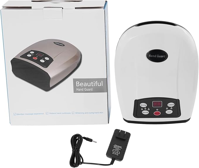 Hand Massager Hand Massager with Multiple Modes Practical Hand MassagerRechargeable Shiatsu Massage Machine with Heat for Finger Numbness Ideal Gifts for Women Men (White)