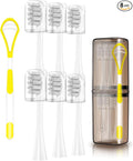 6 Pack Electric Toothbrush Replacement Heads Suitable for Oclean X Pro Elite/X/X Pro/Flow/F1/Air 2-Vacuum-Sealed with Hygienic CapsBonus Tongue Scraper &amp Travel Cup Included-Grey