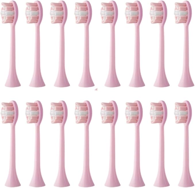 Replacement Toothbrush Head Compatible for BOMIDI TX5 Electric Soft Bristles Nozzles(16PCS Pink)