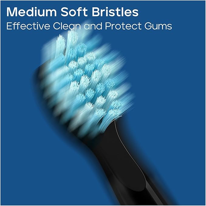 SG-D010 Replacement Brush Heads for SG-575 SG-958 and SG-551 Electric Toothbrush - Soft Bristles 4-Pack Deep Clean(SG-D010White)