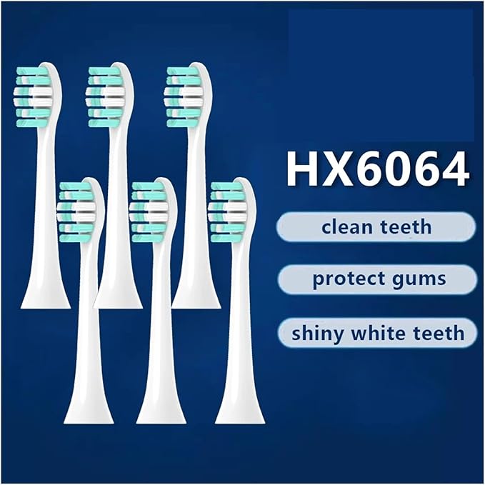 12/16/20/30PCSCompatible For PhilipsHX6064 Replacement Toothbrush Heads Sonic Electric Vacuum DuPon Toothbrush Soft Bristle Brush Heads(20pcs)