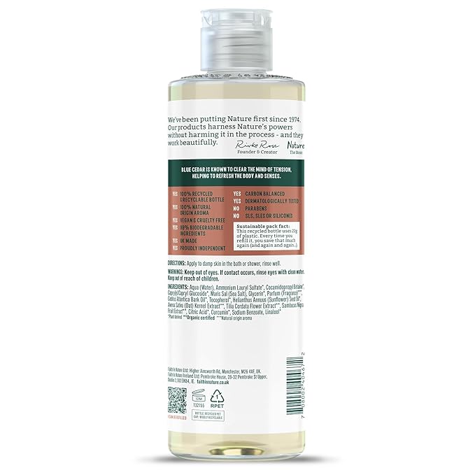 Faith in Nature For Men Blue Cedar Body Wash 400ml