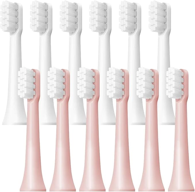 6/12Pcs Replacement Brush Heads for XIAOMI MIJIA T100 Mes603 Electric Toothbrush Vacuum Dupont Soft Bristle Suitable Nozzles(T100-WH6 PK6)
