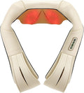 Nekteck Shiatsu Neck Massager with Heat for Pain Relief Deep Tissue 2026 Upgraded 3D Back Shoulder Kneading Massage Pillow Body Muscle Relaxation Tools Gifts for Him Her Beige (NOT Cordless)