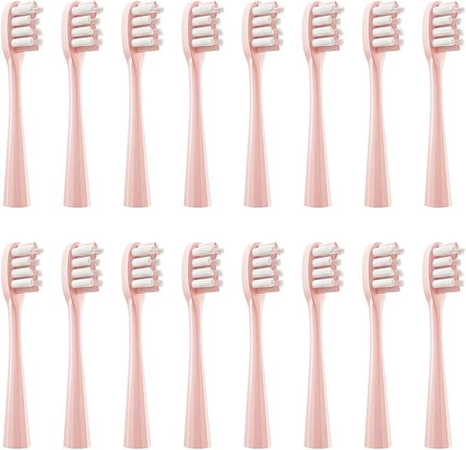 16pcs Toothbrush HeadsCompatible for Usmile Y1/Y1S/Y1pro/Y3/Y4/Y5/P1/P3/P4/P5/P10/U1/U2/U3/U4/U2S/U3S/F2/F1 Series(16pink Whitening)
