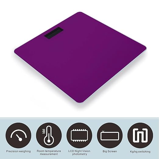 Men's Fashion Automatic Switch Digital Bathroom Weighing Scale Smart Scale Grape Purple