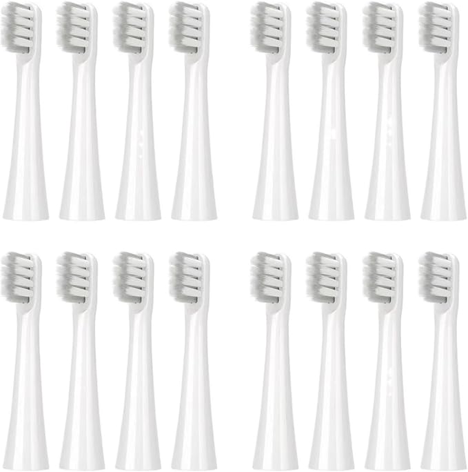 Replacement Toothbrush HeadsCompatible for SOOCAS EX3 Bristles（16PCS ）(16pcs White)