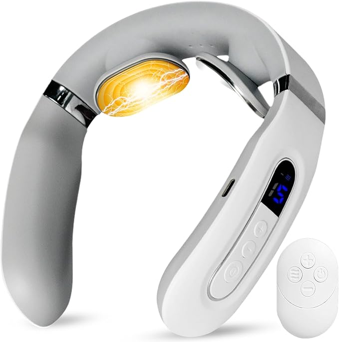 Richie House Neck Massager with Heat Neck Massager for Pain Relief Deep TissueElectric Portable Neck Massager with Heat for Women Men