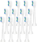 Compatible for Philips Sonicare Toothbrush Heads 4/8/12/20 PCS Replacement Bristle Heads(White-12 Pcs)
