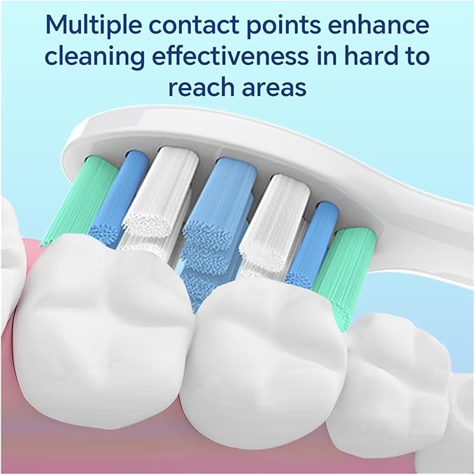 12/20 PcsCompatible for with Electric Toothbrush Replacement Brush Heads Toothbrushes Head Refills for 1100 2100 4100(White-20 Pcs)